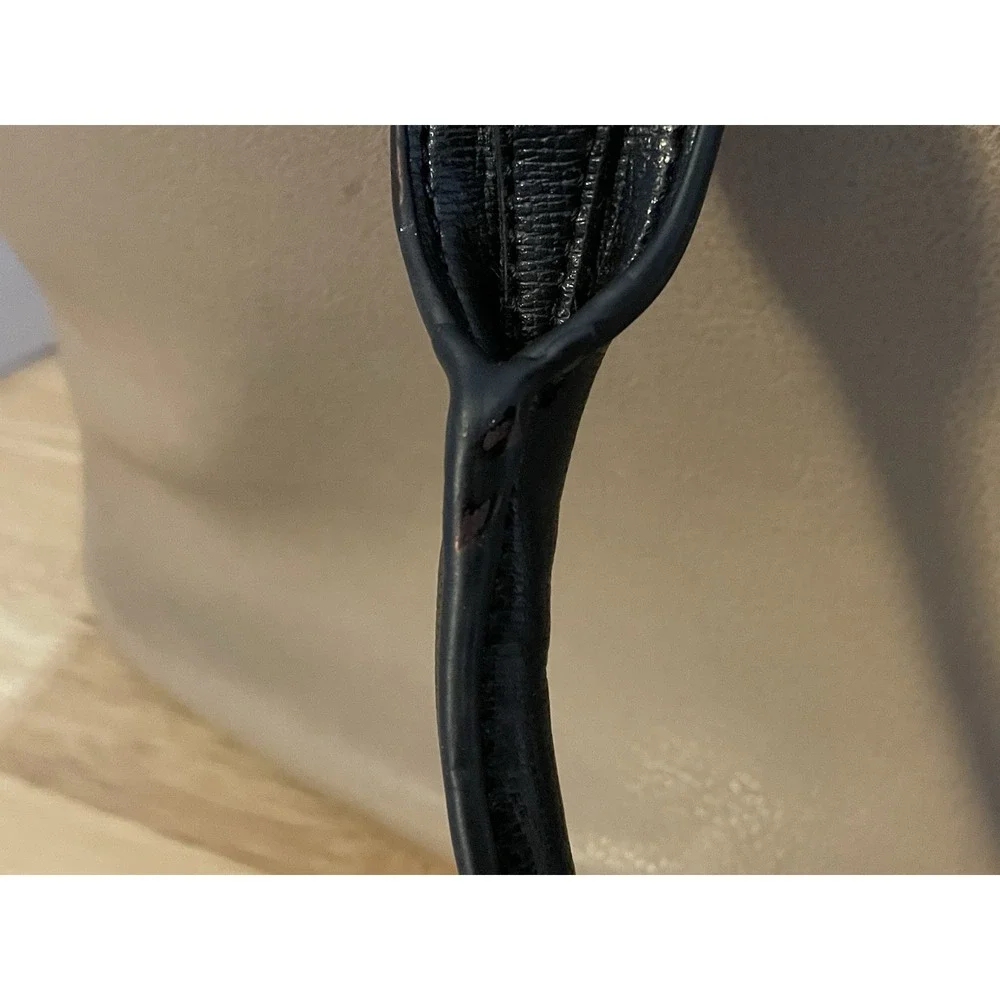 Tutilo New York‎ Tan Black straps Taupe Tote Handbag Work Laptop Tablet Bag PVC